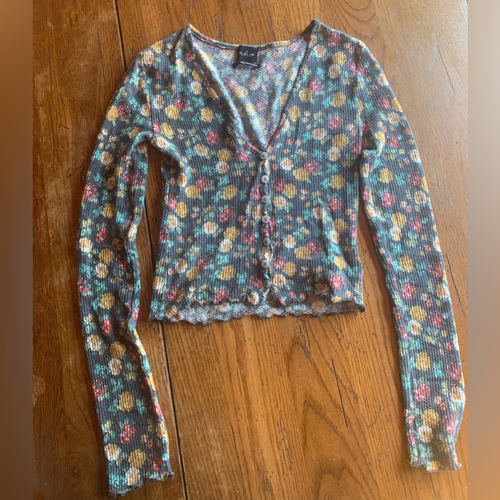 Out from under floral long sleeve crop